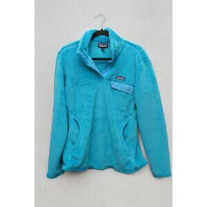 Patagonia Women’s Snap-T Fleece Pullover Aqua Blue Size Large
